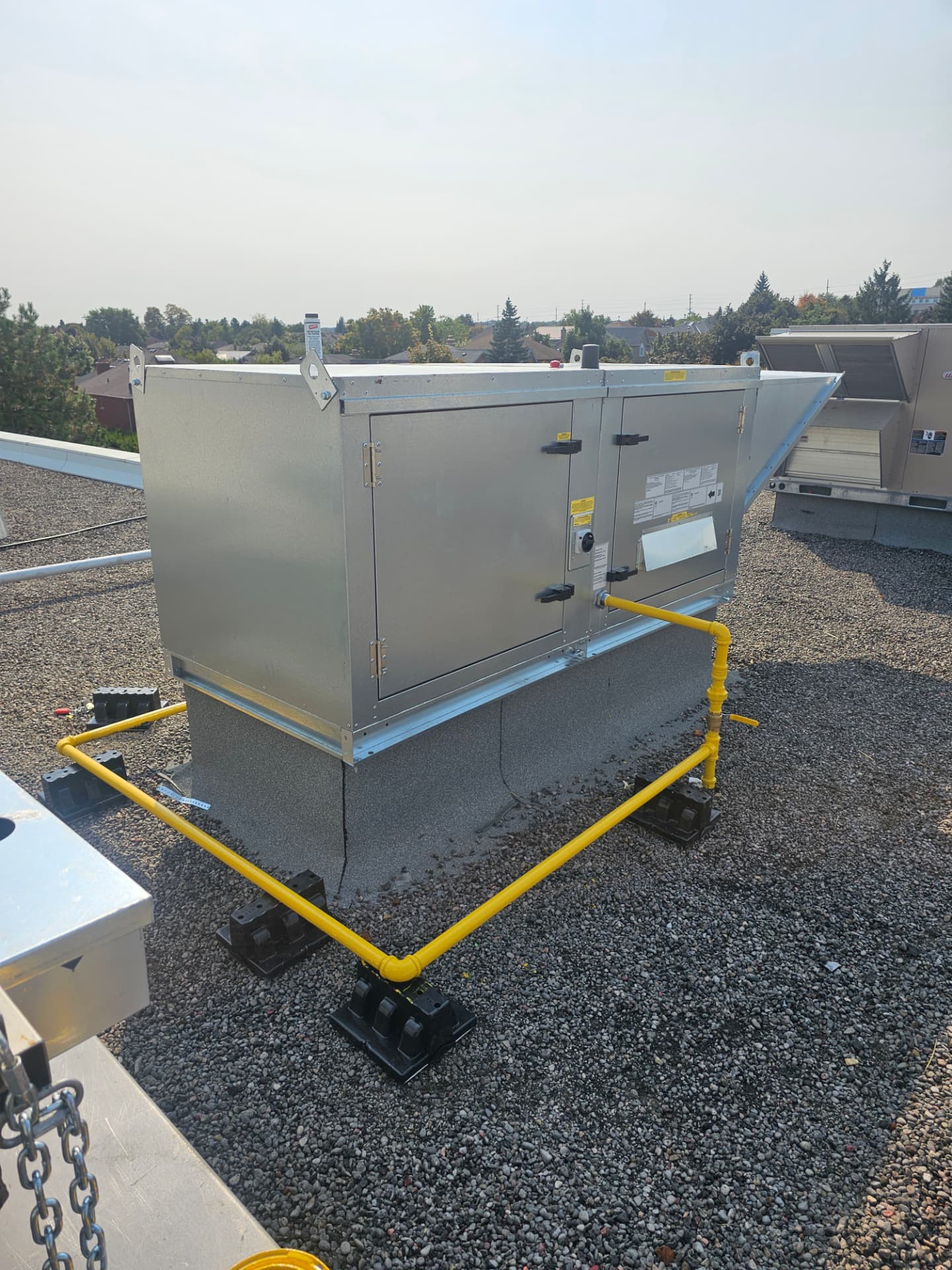 Rooftop Unit Gas Line & Supports