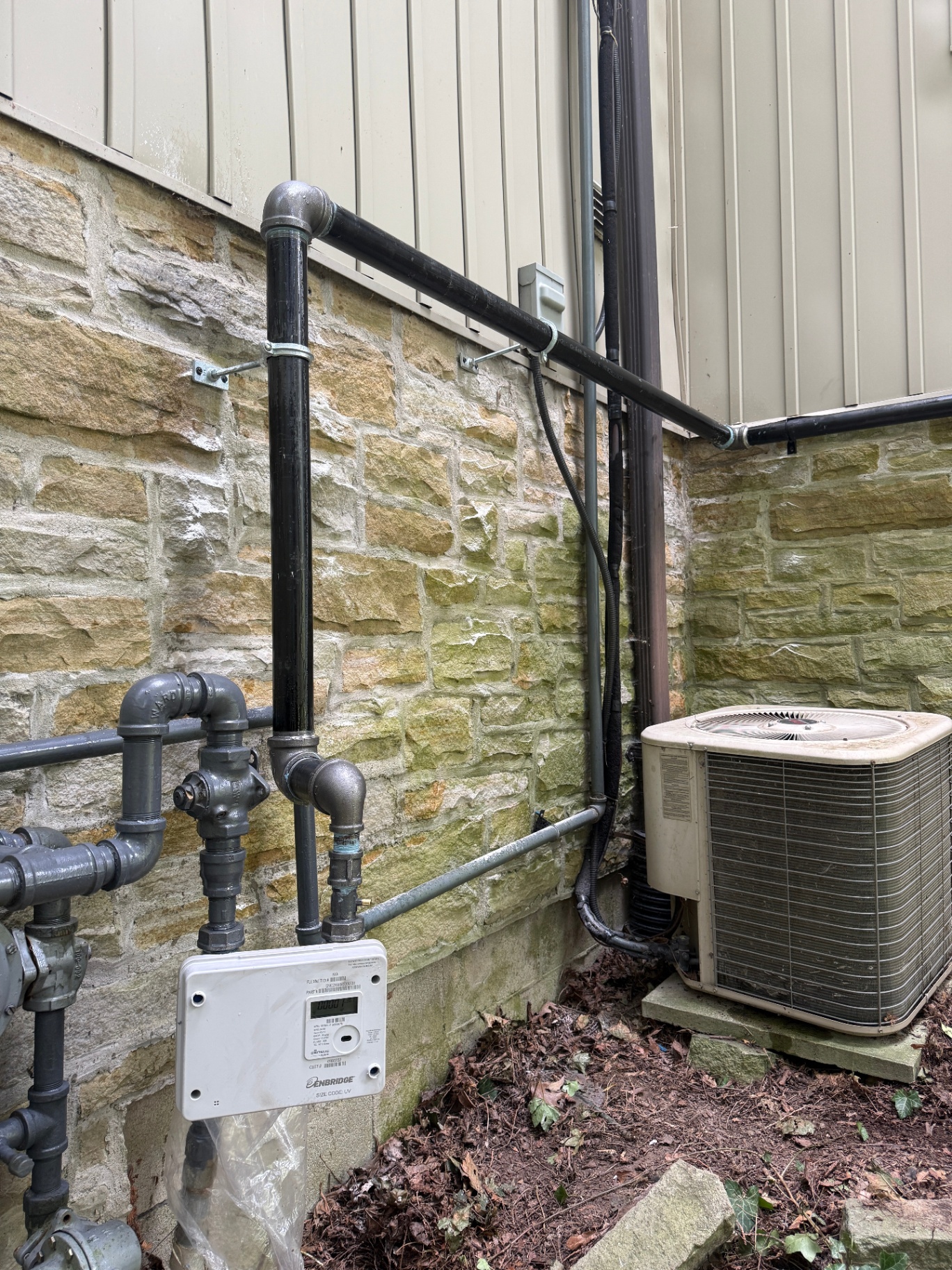 New Gas Meter with 2" Supply Piping, 120 ft Run
